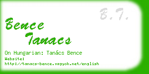 bence tanacs business card