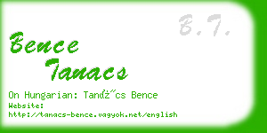 bence tanacs business card